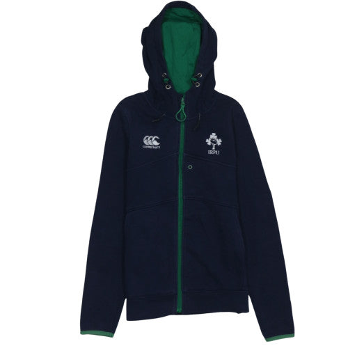 Canterbury Women’s Navy Full Zip Hoodie Size 10 IRFU Rugby Sweatshirt