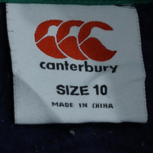 Canterbury Women’s Navy Full Zip Hoodie Size 10 IRFU Rugby Sweatshirt