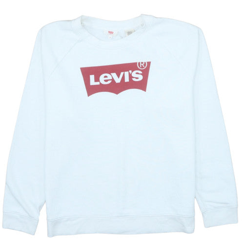 Levi's Women's White Crew Neck Pullover Sweatshirt M