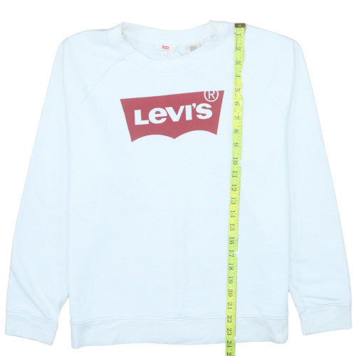 Levi's Women's White Crew Neck Pullover Sweatshirt M