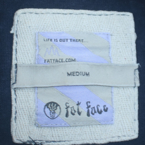 Fat Face Men's Blue Long Sleeve Polo Shirt Size M Embroidered 88