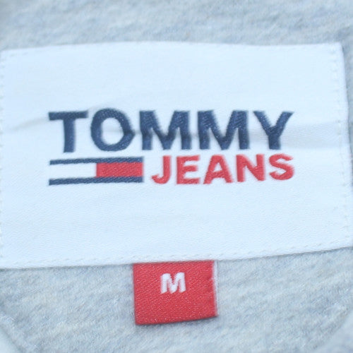 Tommy Jeans Men's Grey Embroidered Logo Pullover Hoodie M
