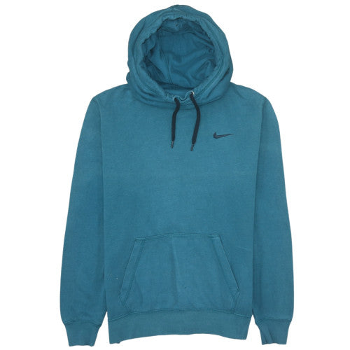 Nike Men's Blue Pullover Hoodie L Logo Fleece Sweatshirt