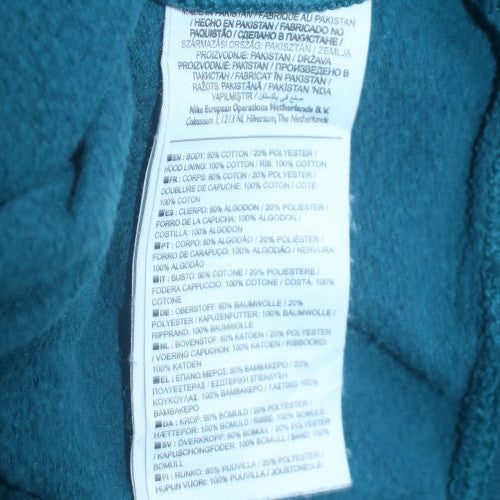 Nike Men's Blue Pullover Hoodie L Logo Fleece Sweatshirt