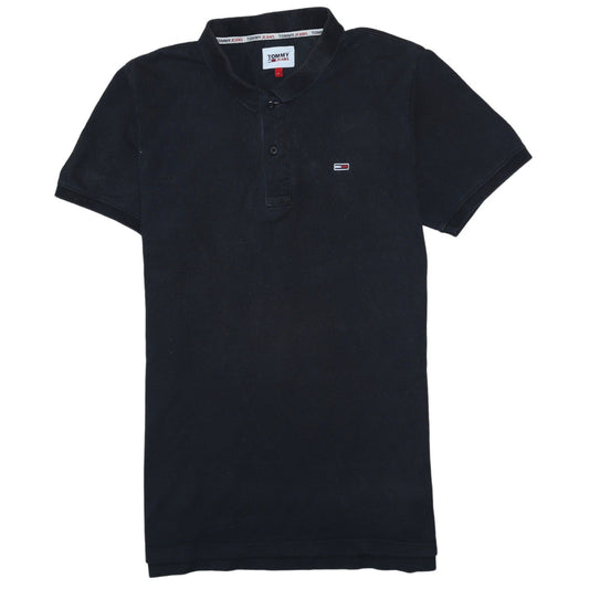 Tommy Jeans Men's Black Polo Shirt L Regular Fit Cotton