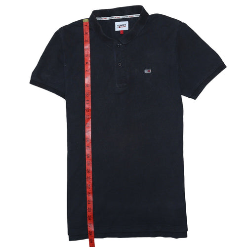 Tommy Jeans Men's Black Polo Shirt L Regular Fit Cotton