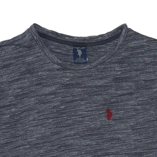 U.S. Polo Assn. Men's Grey Short Sleeve Crew Neck Cotton Blend T-Shirt M