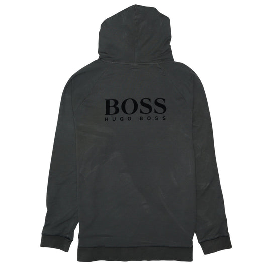 Hugo Boss Men's Grey Pullover Hoodie XL Regular Fit Logo Design