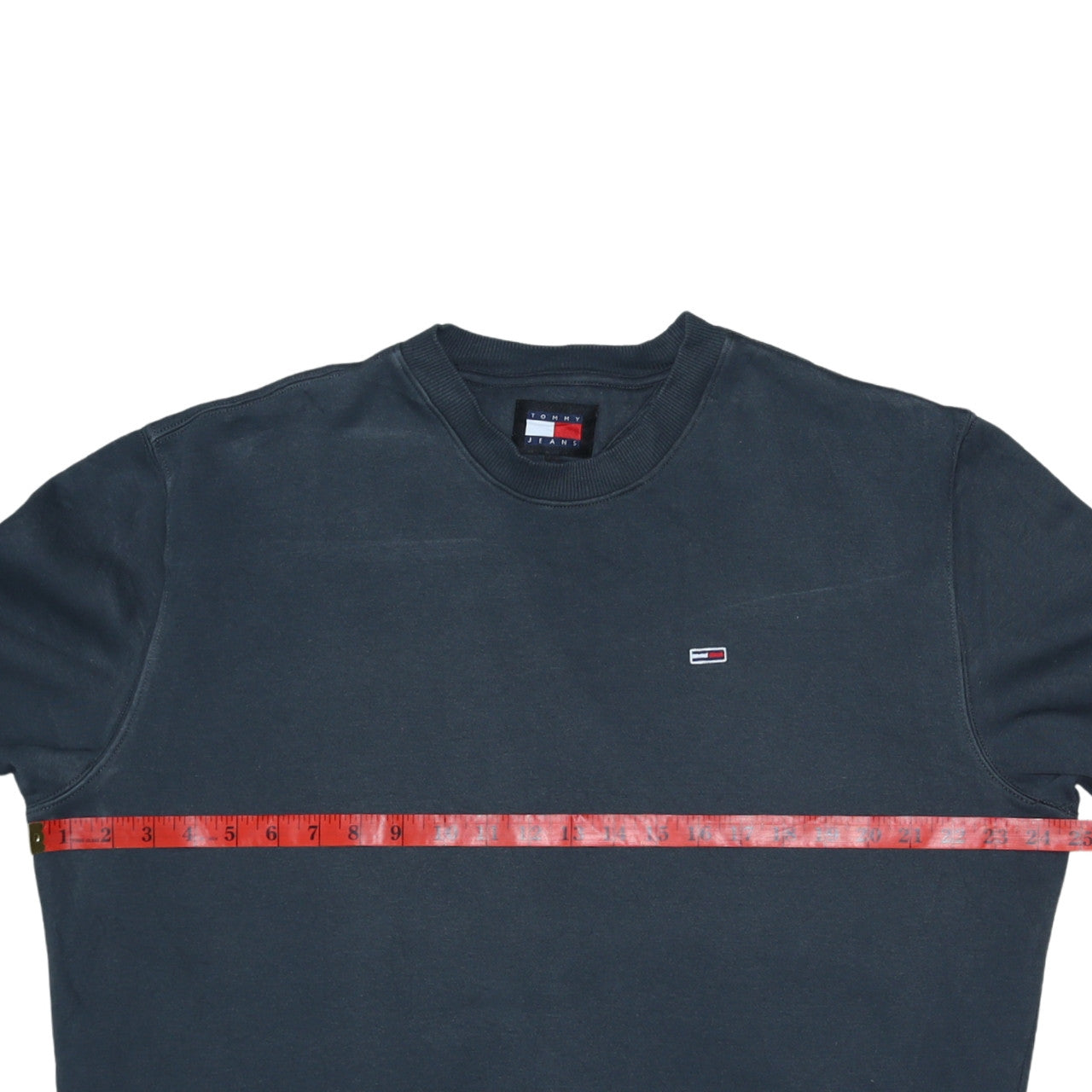 Tommy Jeans Men's Blue Cotton Crew Neck Pullover Sweatshirt L