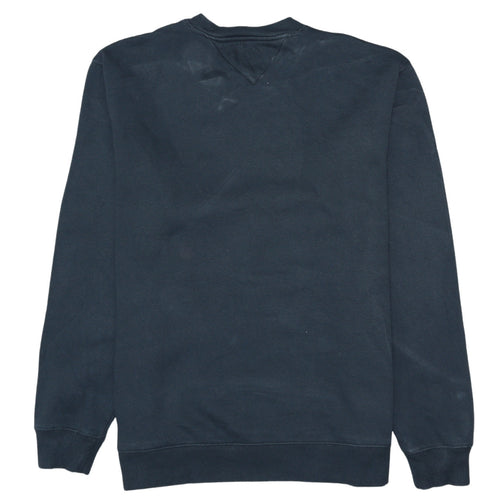Tommy Jeans Men's Blue Cotton Crew Neck Pullover Sweatshirt L