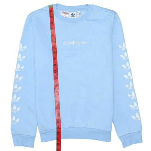 Adidas Girls Blue Crew Neck Pullover Sweatshirt Size 11-12 Years