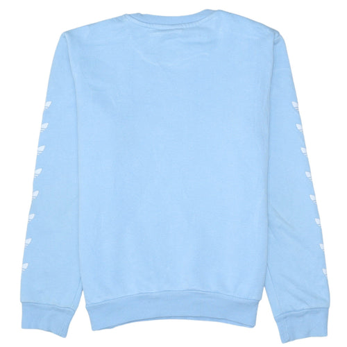 Adidas Girls Blue Crew Neck Pullover Sweatshirt Size 11-12 Years
