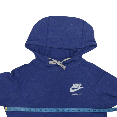 Nike Men's Blue Pullover Hoodie L Logo Just Do It Sportswear