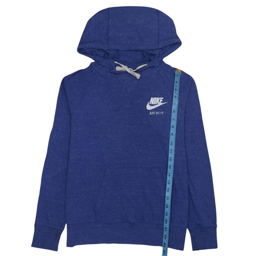 Nike Men's Blue Pullover Hoodie L Logo Just Do It Sportswear
