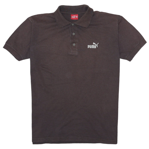 Puma Men's Brown Cotton Polo Shirt M Short Sleeve Sportswear