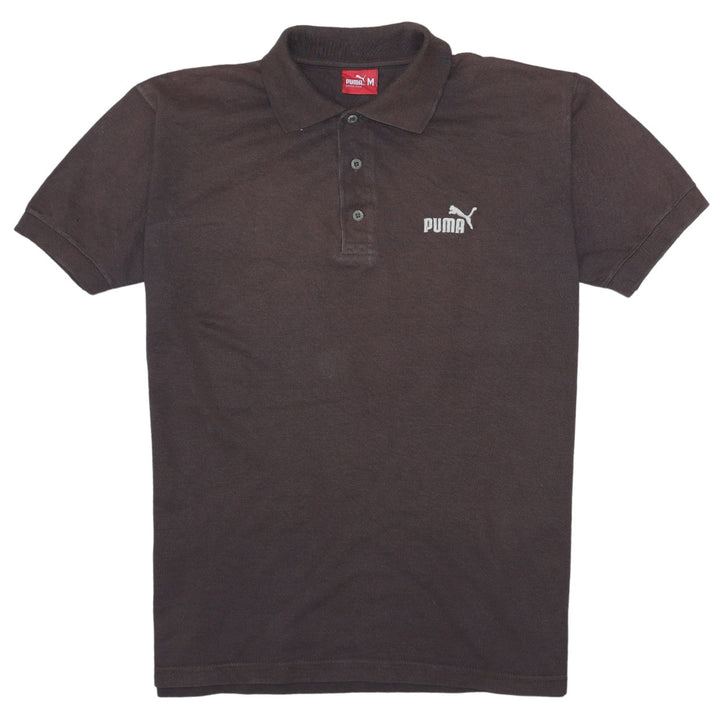 Puma Men's Brown Cotton Polo Shirt M Short Sleeve Sportswear