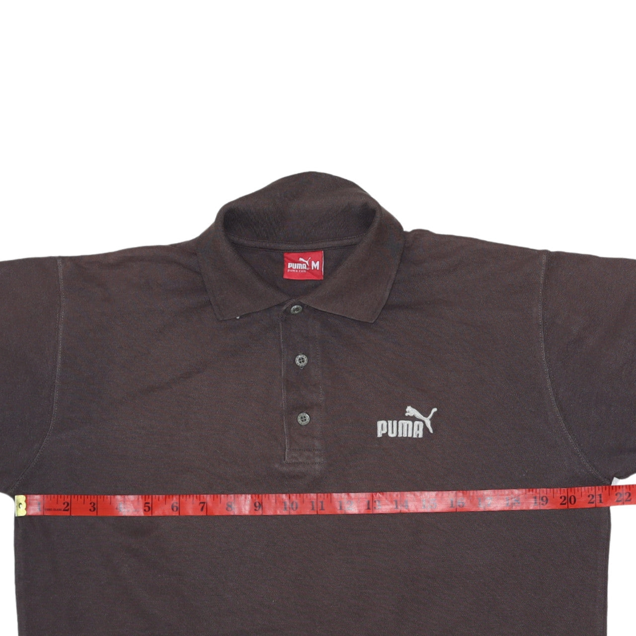Puma Men's Brown Cotton Polo Shirt M Short Sleeve Sportswear