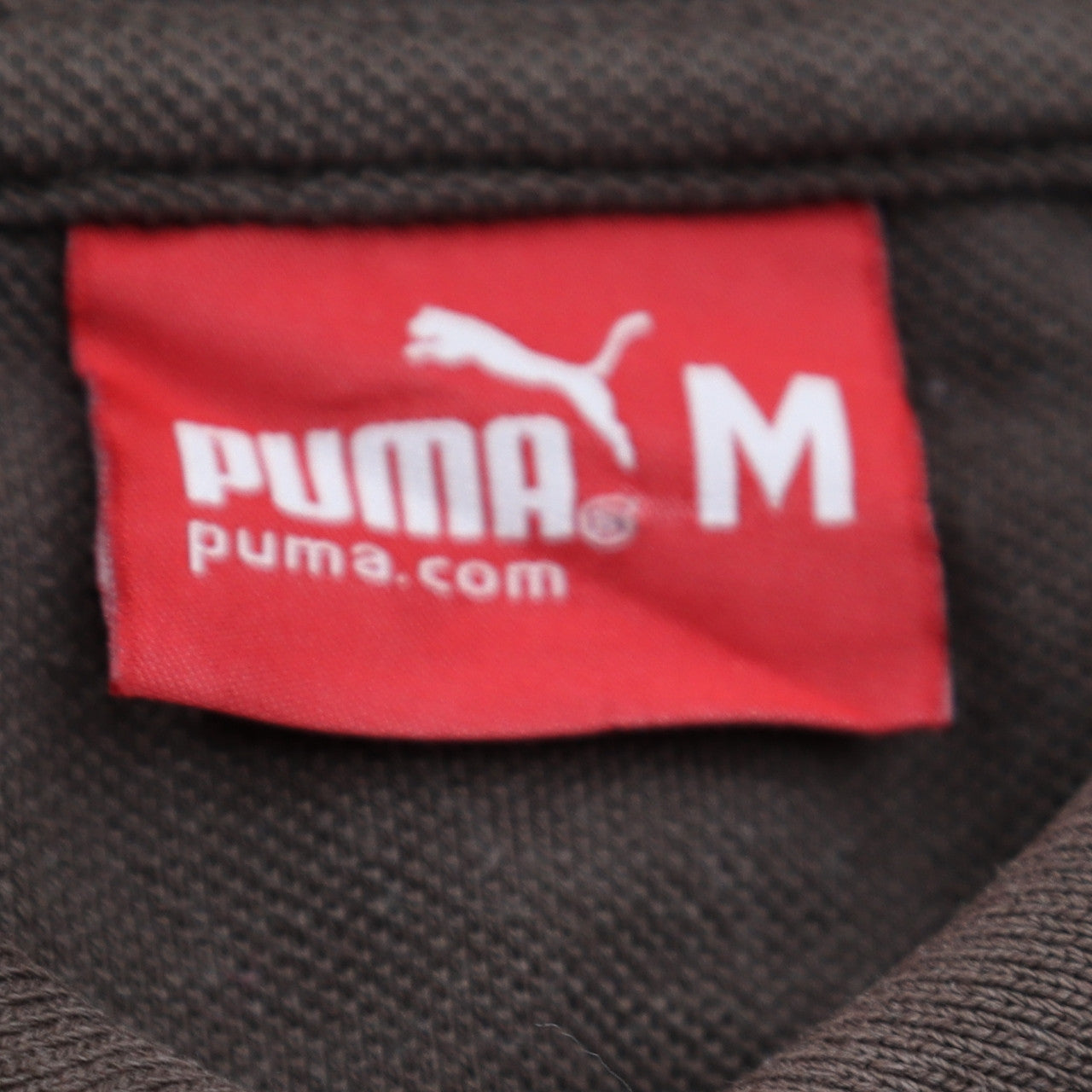 Puma Men's Brown Cotton Polo Shirt M Short Sleeve Sportswear