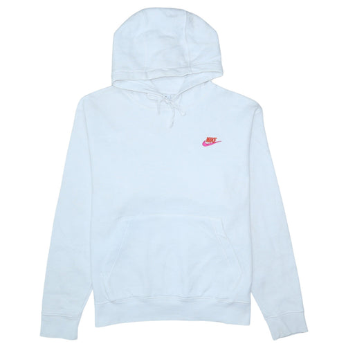 Nike Womens White Medium Pullover Hoodie Cotton Blend Casual