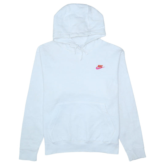 Nike Womens White Medium Pullover Hoodie Cotton Blend Casual