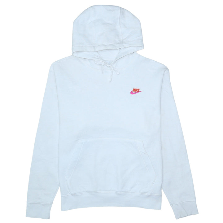 Nike Womens White Medium Pullover Hoodie Cotton Blend Casual