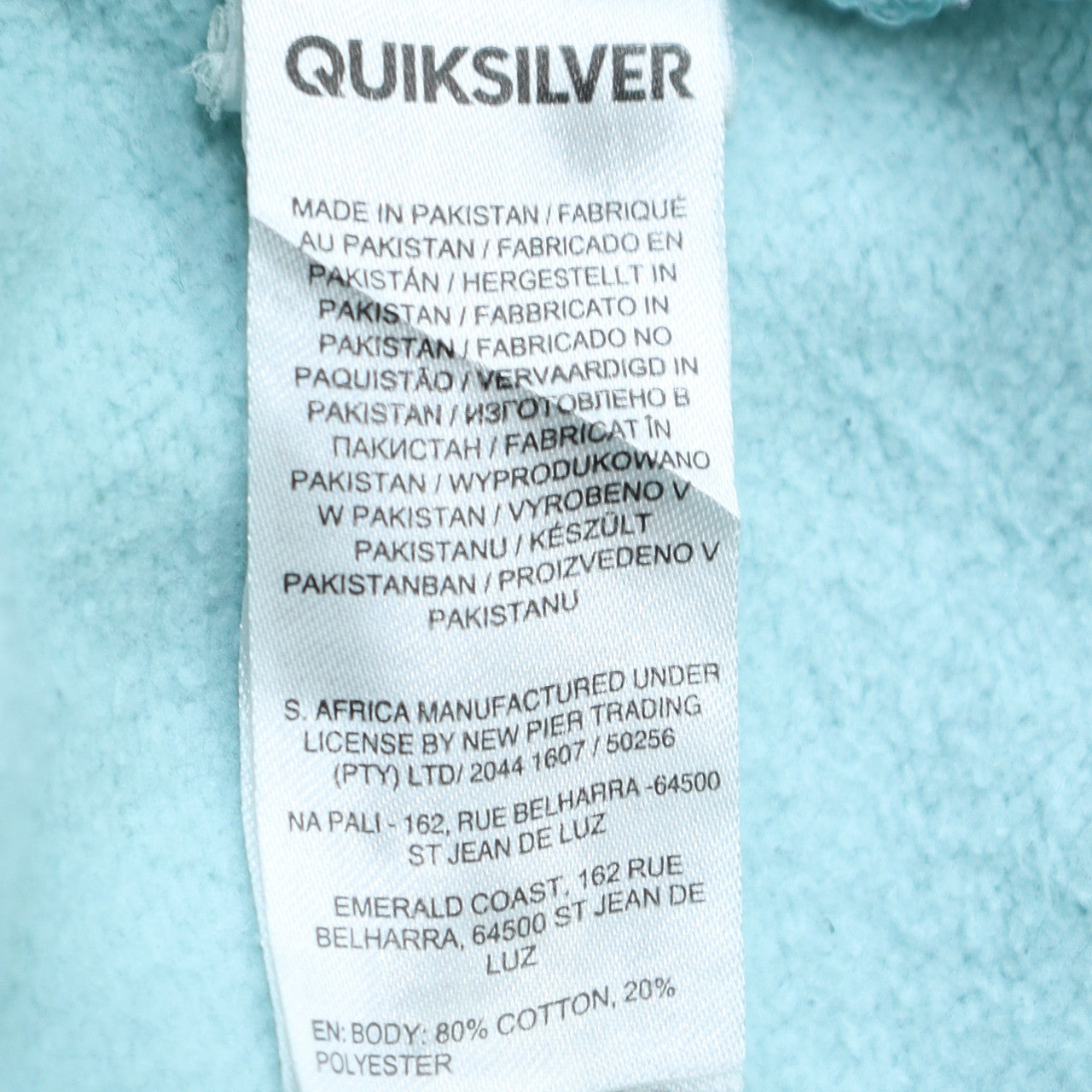 Quiksilver Men's Blue Pullover Hoodie Small Regular Fit