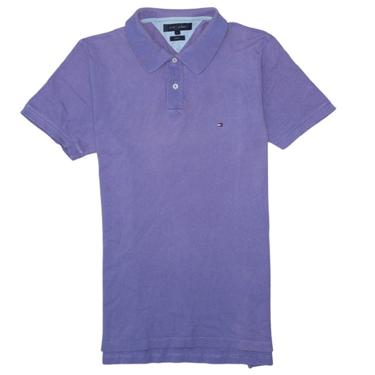 Tommy Hilfiger Men's Purple Slim Fit Cotton Polo Shirt Size L
