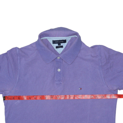 Tommy Hilfiger Men's Purple Slim Fit Cotton Polo Shirt Size L