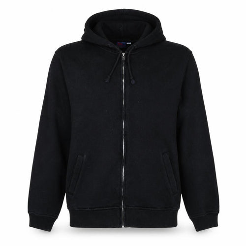 Lonsdale Mens Black Full Zip Hoodie Size L Fleece Sportswear
