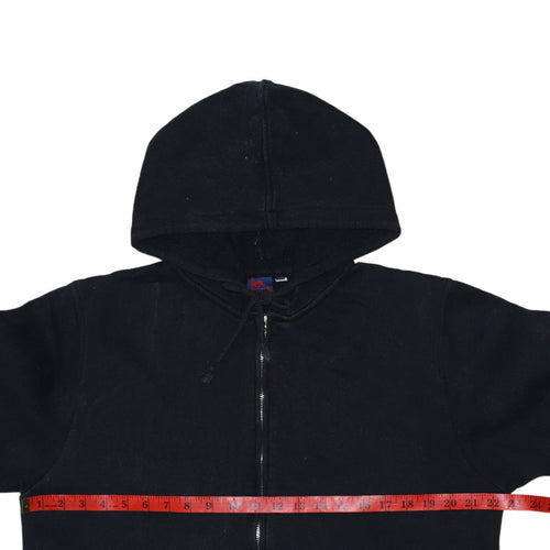 Lonsdale Mens Black Full Zip Hoodie Size L Fleece Sportswear
