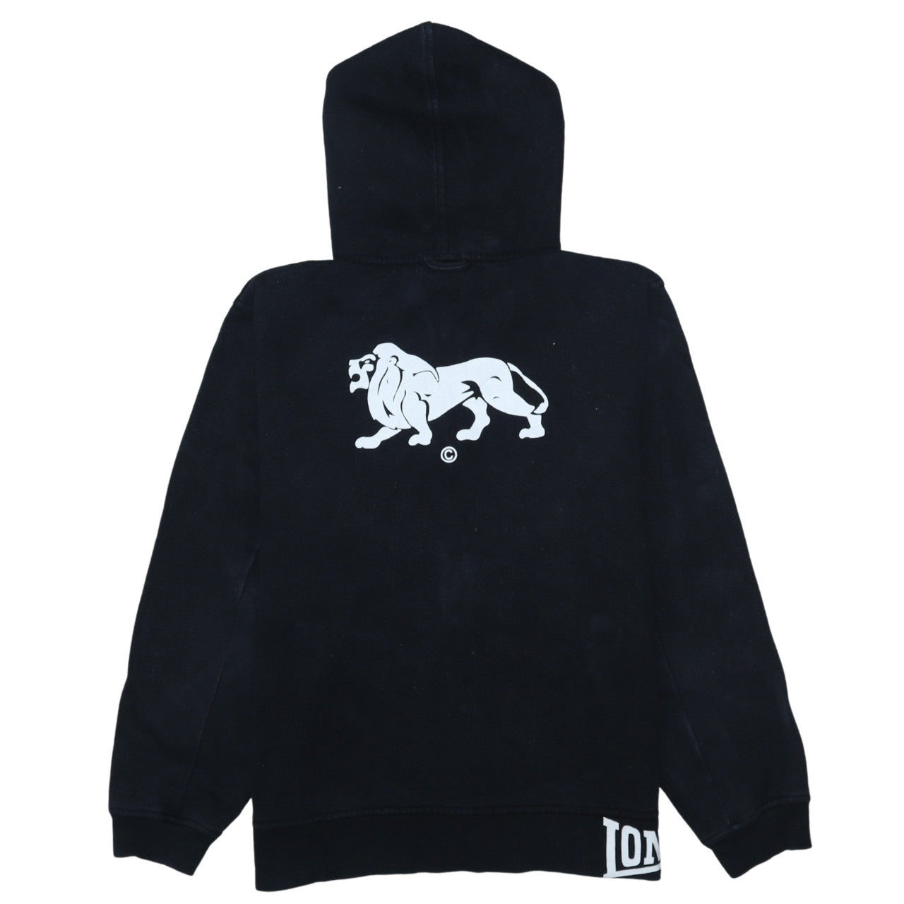 Lonsdale Mens Black Full Zip Hoodie Size L Fleece Sportswear