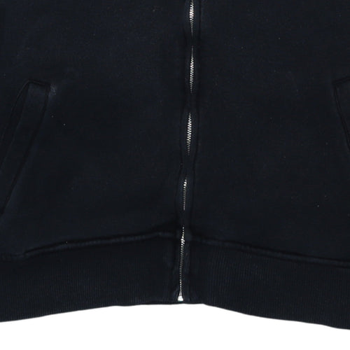 Lonsdale Mens Black Full Zip Hoodie Size L Fleece Sportswear