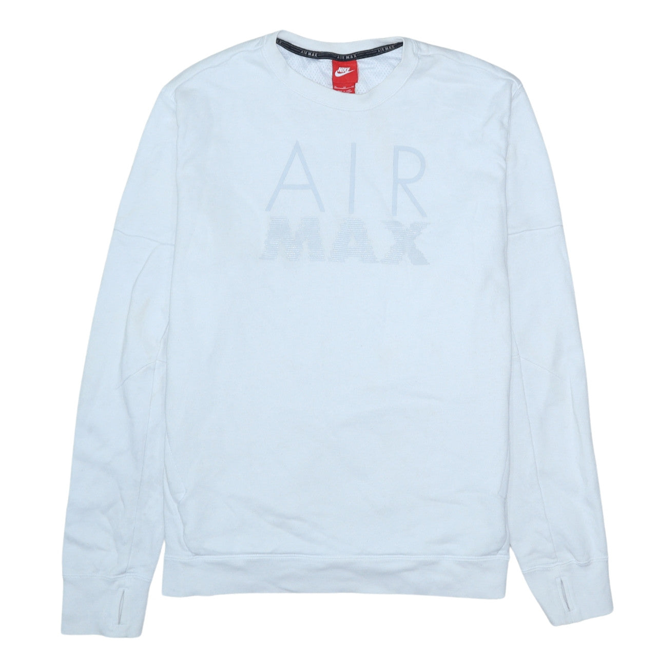 Nike Men's White Air Max Pullover Sweatshirt XL Crew Neck