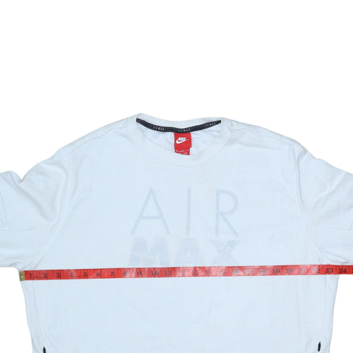 Nike Men's White Air Max Pullover Sweatshirt XL Crew Neck