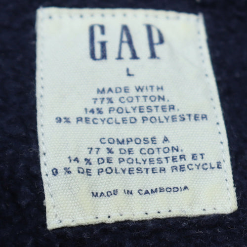 GAP Men's Blue Logo Pullover Sweatshirt L Regular Fit