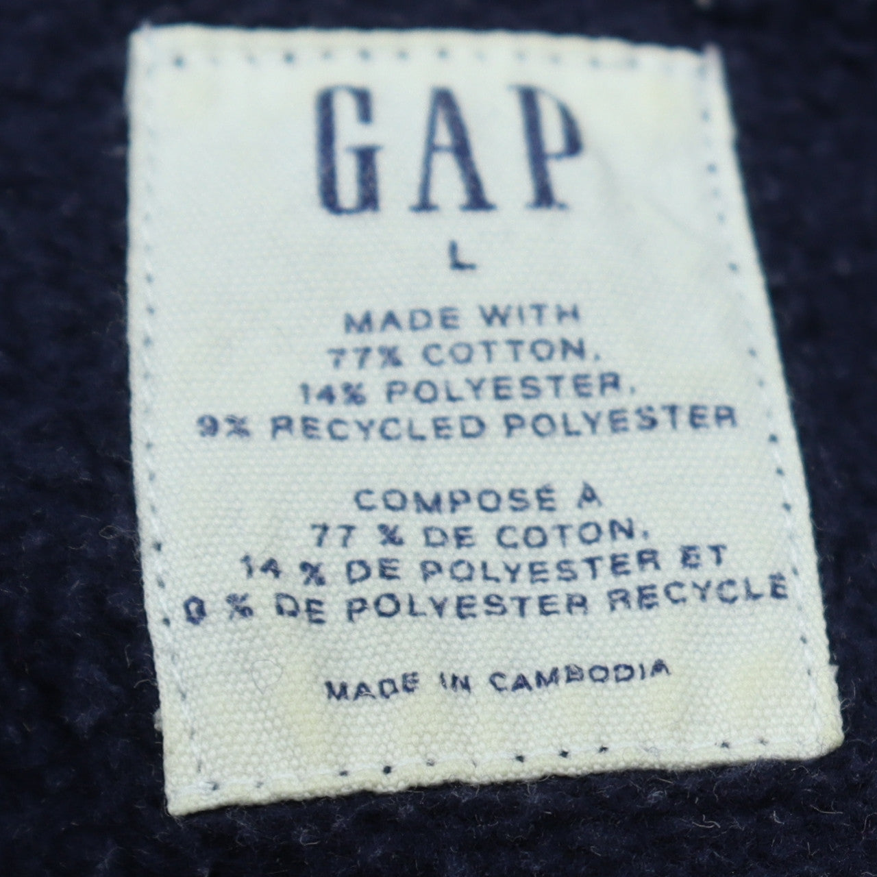 GAP Men's Blue Logo Pullover Sweatshirt L Regular Fit