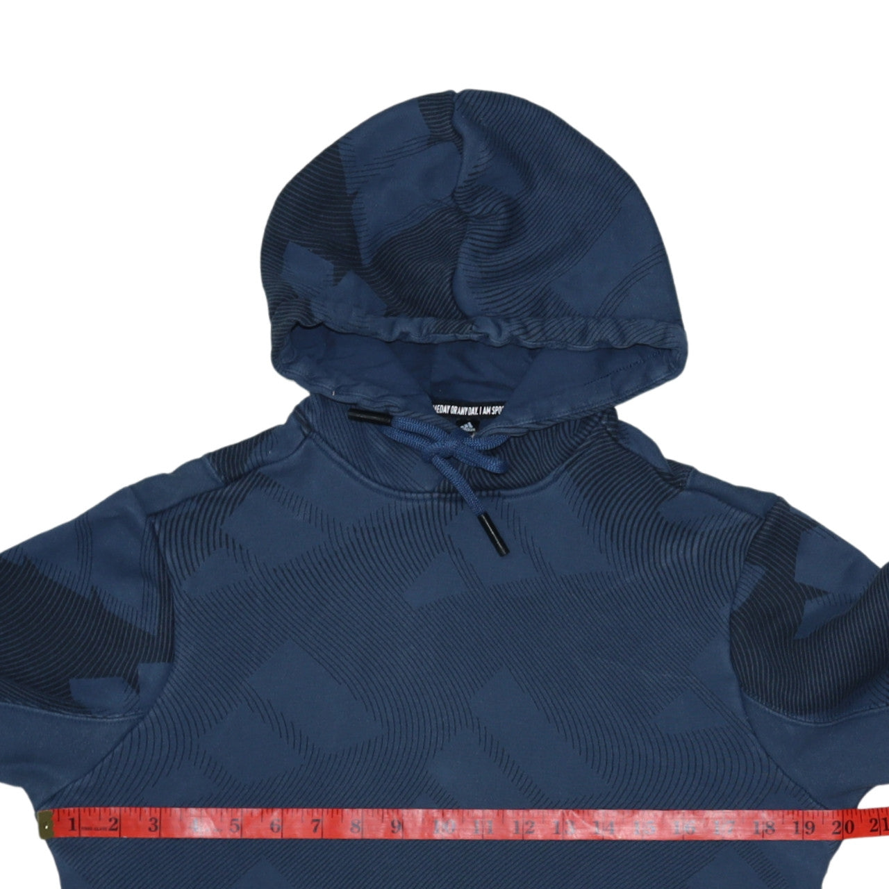 Adidas Mens Blue XS Pullover Hoodie Graphic Print