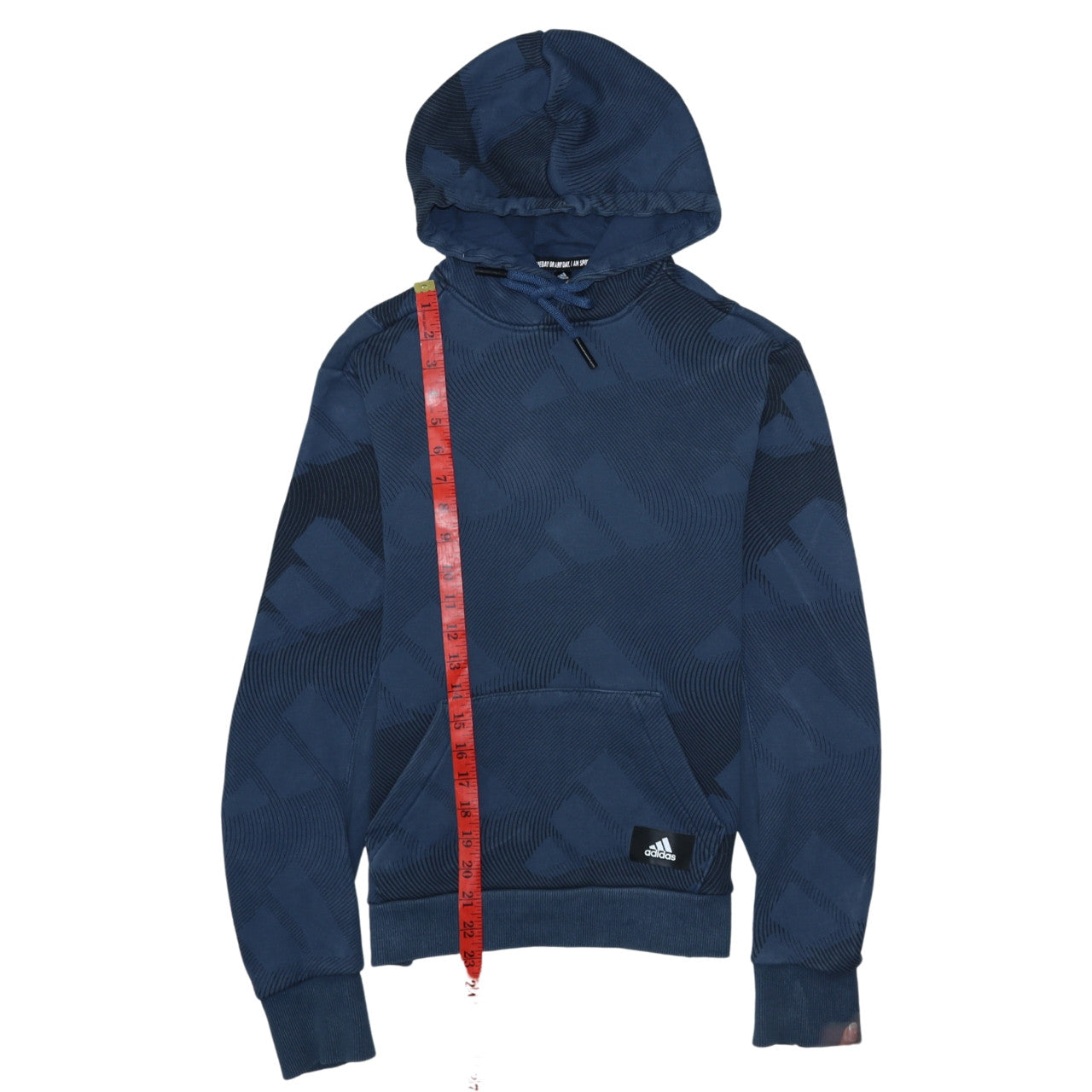 Adidas Mens Blue XS Pullover Hoodie Graphic Print