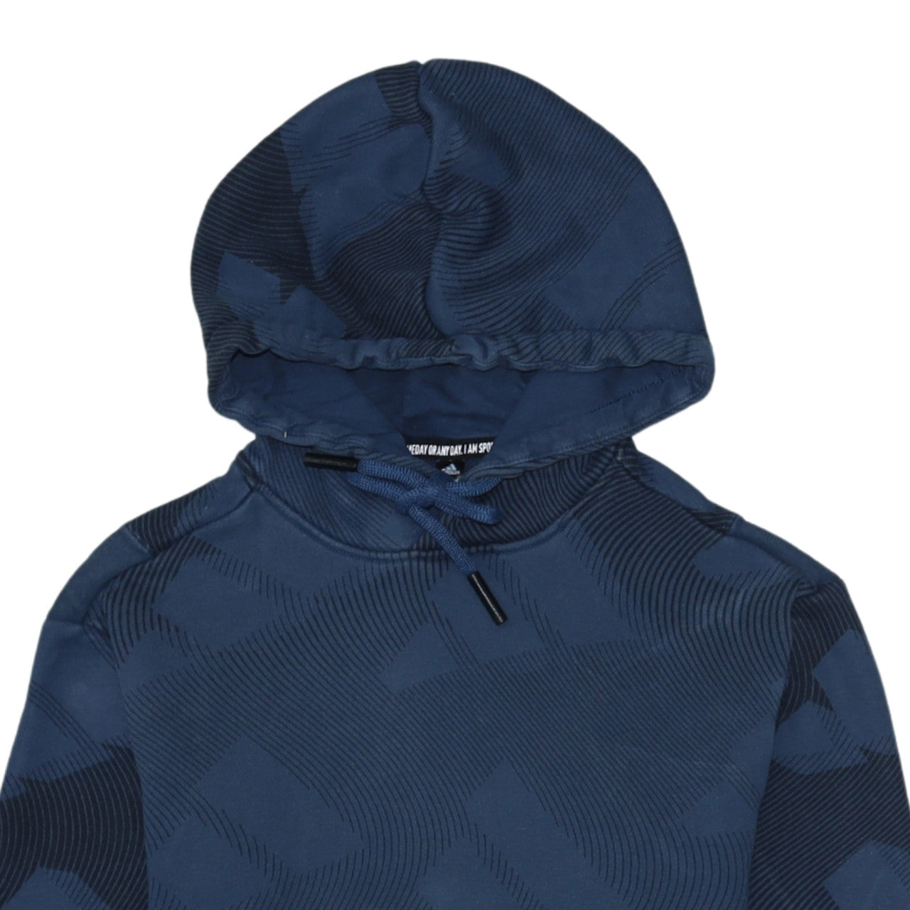 Adidas Mens Blue XS Pullover Hoodie Graphic Print