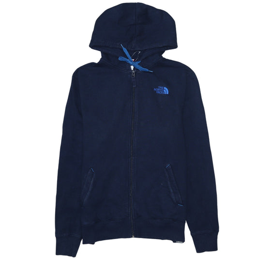 The North Face Men's Blue Full Zip Cotton Hoodie Size M