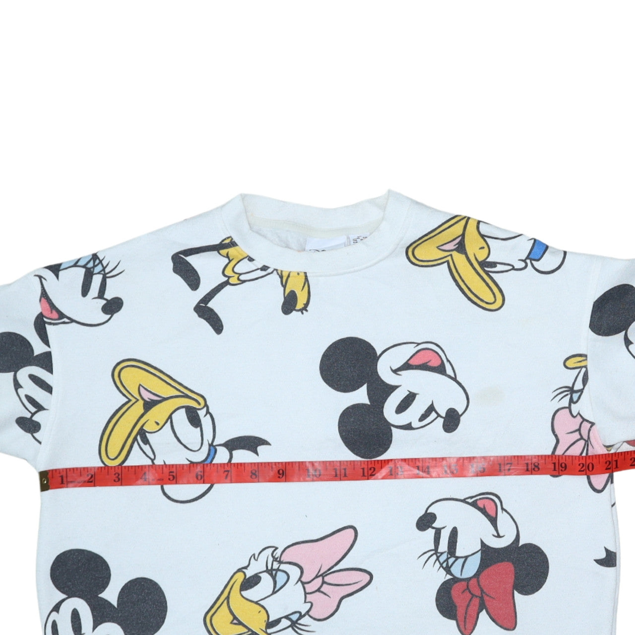 Disney Women White Mickey & Friends XS Pullover Sweatshirt