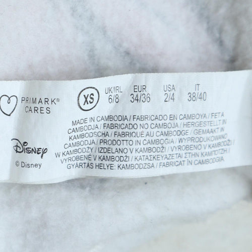 Disney Women White Mickey & Friends XS Pullover Sweatshirt