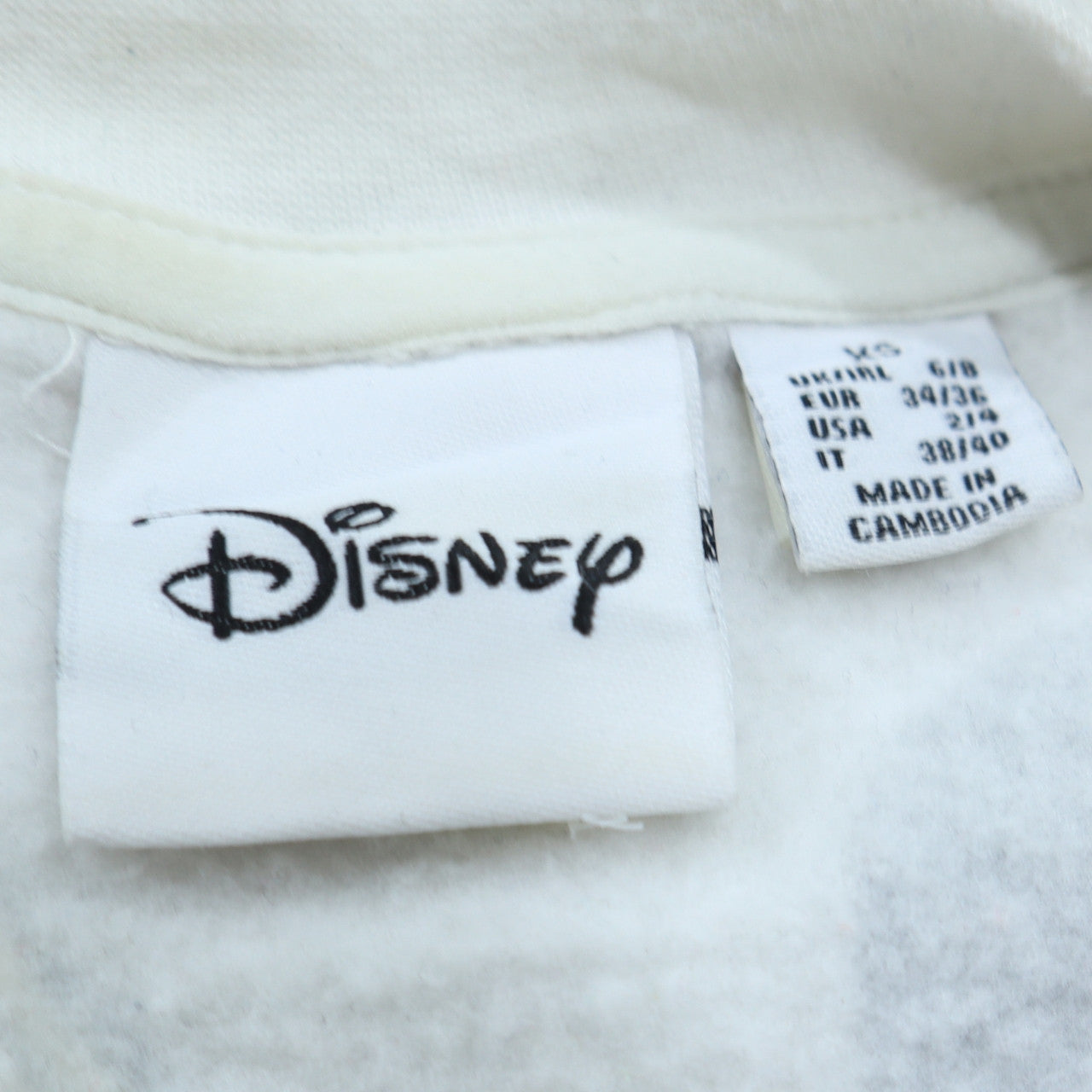 Disney Women White Mickey & Friends XS Pullover Sweatshirt