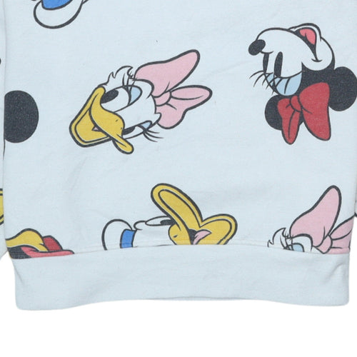 Disney Women White Mickey & Friends XS Pullover Sweatshirt