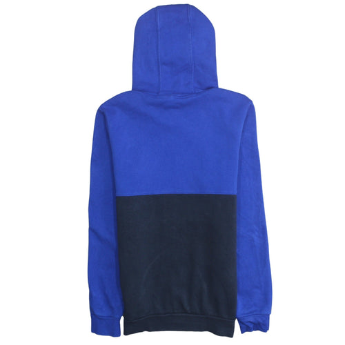 Adidas Boys Blue Pullover Hoodie 15-16 Years Colourblock Logo Sweatshirt