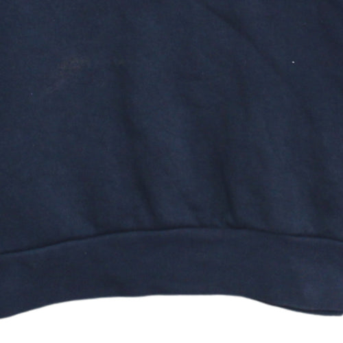 Adidas Boys Blue Pullover Hoodie 15-16 Years Colourblock Logo Sweatshirt