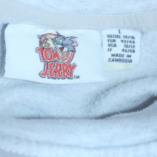 Primark Tom & Jerry Grey Crew Neck Sweatshirt Womens L
