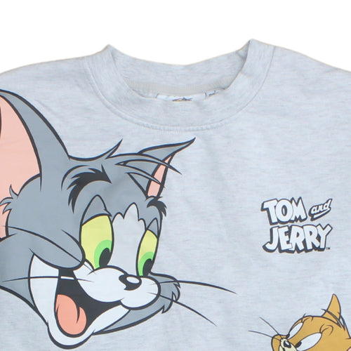 Primark Tom & Jerry Grey Crew Neck Sweatshirt Womens L