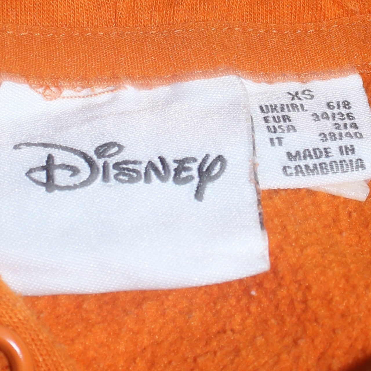 Disney Winnie the Pooh Women's Orange XS Pullover Hoodie