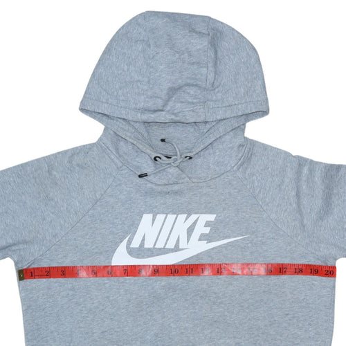 Nike Men’s Grey XS Pullover Hoodie with Logo and Pockets